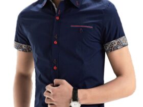 Men's short sleeve dress shirt