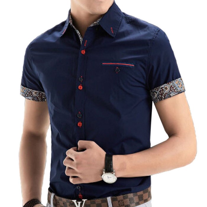 Men's short sleeve dress shirt