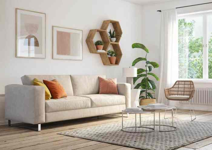 How to decorate a large living room wall