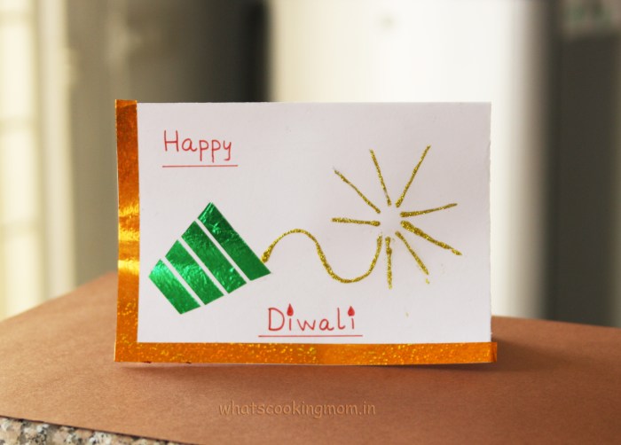 How to make diwali card decoration