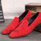 Mens red spiked dress shoes