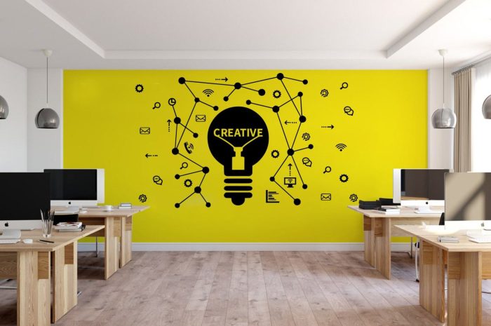 How to decorate offices walls