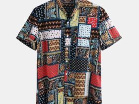 Patterned mens dress shirts