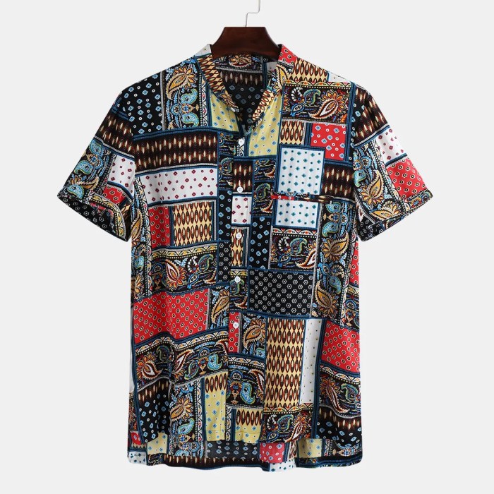 Patterned mens dress shirts