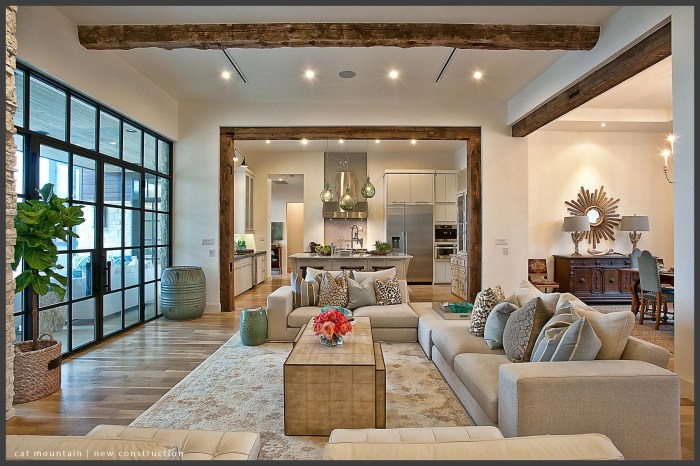 How to decorate an open concept living room