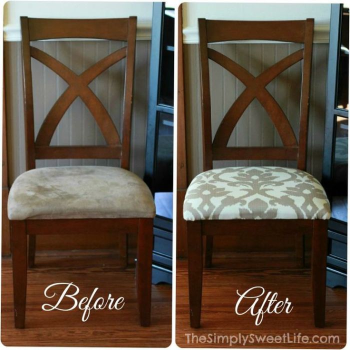 How to decorate dining room chairs cushions