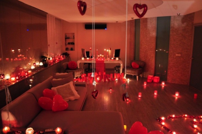 How to decorate a room for valentines day